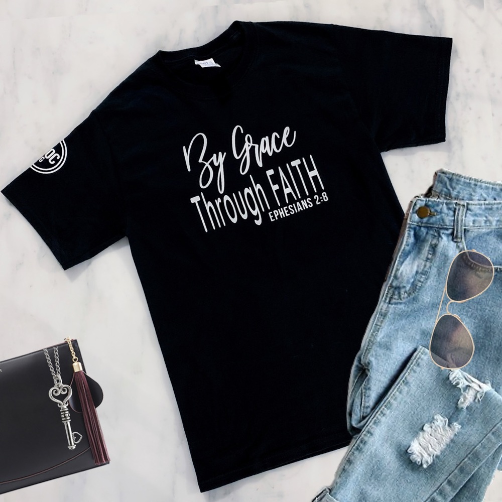 By Grace Through Faith Christian T-Shirt